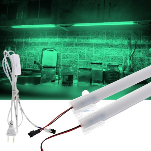 2 Adet 100 Cm 220V Opak Çubuk Bar Led Yeşil Işık Ve Butonlu Fiş Sb-6553
