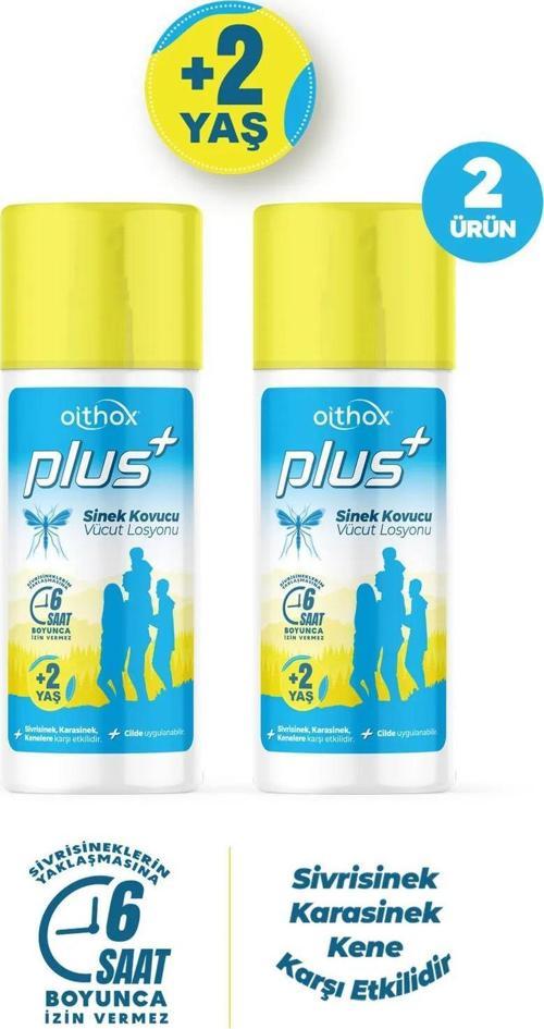 Plus Sivrisinek, Karasinek, Kene Ilacı Ve Kovucu Vücut Losyonu Su Bazlı 100 ml X 2 Adet