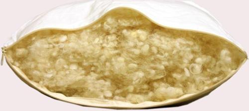Beyaz 1 Tarafı Yün 1 Tarafı Pamuk Konforu Cools Yastık 50X70 Cm