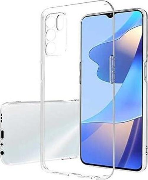Oppo A16 Uyumlu Kamera Korumalı Darbe Önleyici Ultra Slim TPU Şeffaf Silikon Kılıf