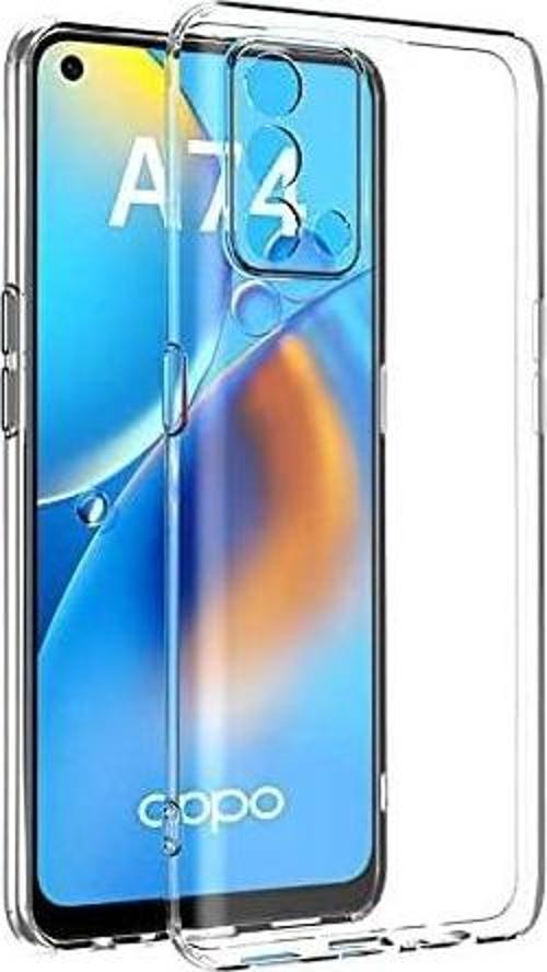 Oppo A74 4G Uyumlu Kamera Korumalı Darbe Önleyici Ultra Slim TPU Şeffaf Silikon Kılıf