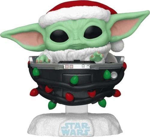 Nessiworld Funko POP Star Wars Holiday Grogu with Santa Hat in Pram
