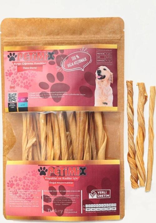 Burgu Deri 100G Çiğneme Kemikleri Köpek Ödülü