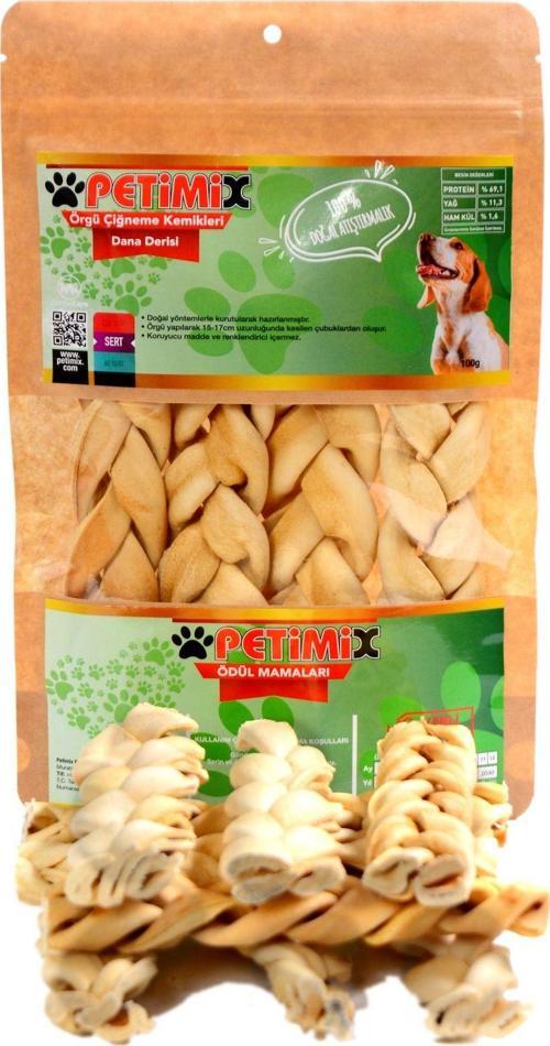 Örgü Dana Derisi 100G Çiğneme Kemikleri Köpek Ödül Maması
