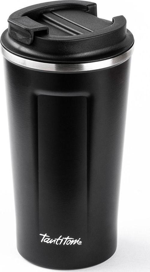 001-01-SİYAH COFFEE YAZILI PASLANMAZ ÇELİK TERMOS BARDAK 500ML
