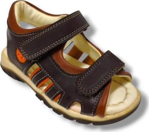 Seyfı 3051-20 2 Cırtlı Erkek Sandalet Kahverengi Turuncu