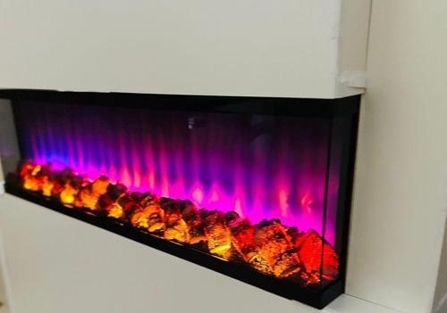 Elektrikli Dekoratif Yapay Şömine Bluetooht Sabit Çıtırtı 120X35 X21 Cm