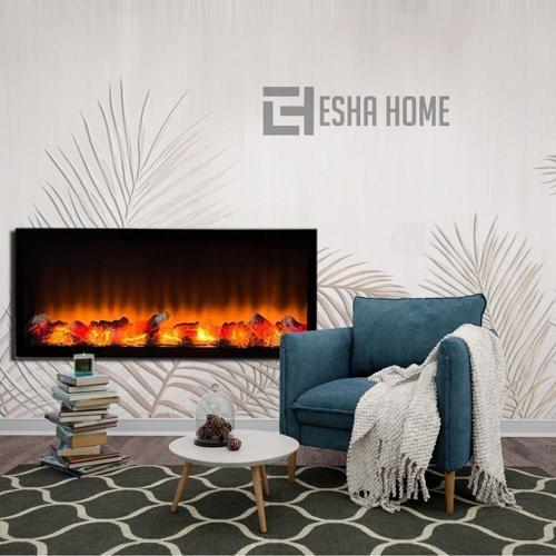 Elektrikli Dekoratif Yapay Şömine Bluetooht Sabit Çıtırtı 100X30X18 Cm