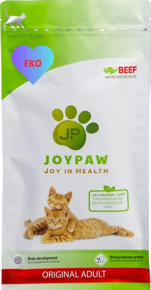 Kısırlaştırılmış Eko Sığır Etli Kedi Maması 3 Kg