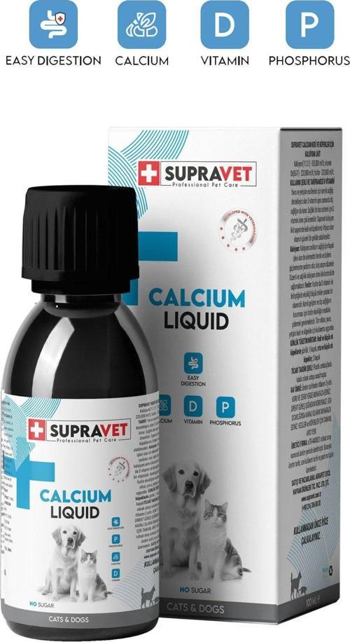 Calcium Kedi Ve Köpek İçin Sıvı Kalsiyum Damla 100Ml