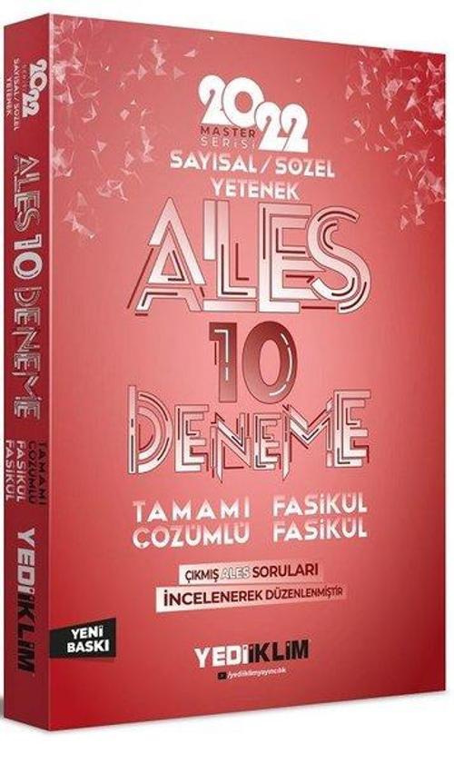 2022 Master Serisi Ales Sayısal- Sözel Yetenek Tamamı Çözümlü 10 Fasikül Deneme