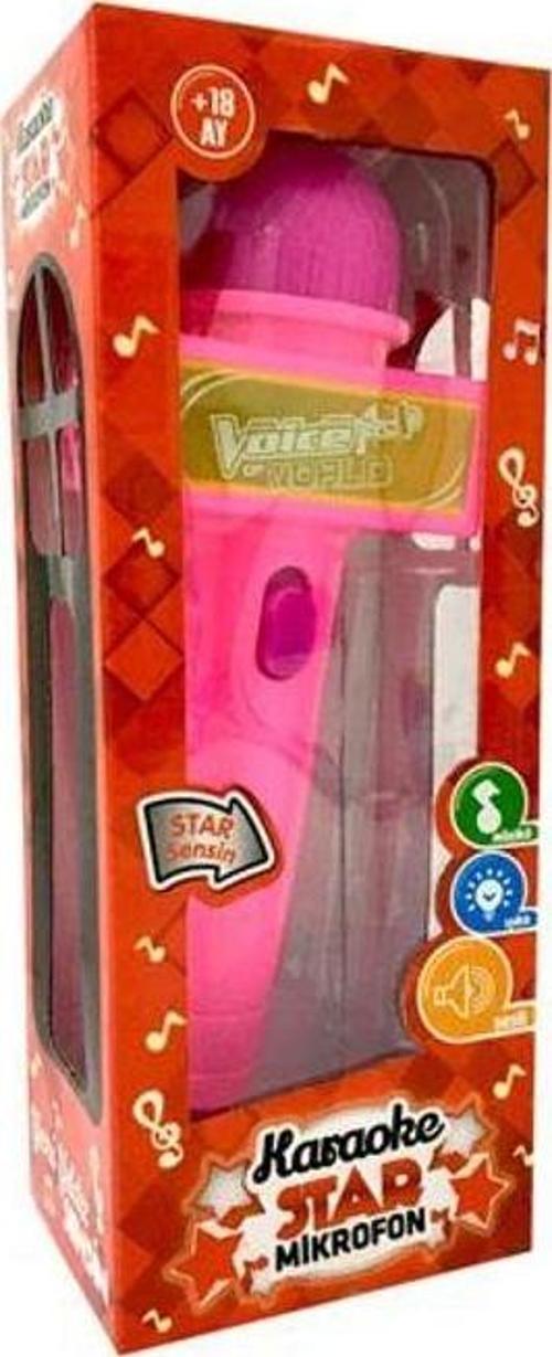 Karaoke mikrofon müzikli sesli ışıklı 25 cm