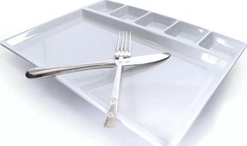 10 Adet 33x26cm Melamin Kahvaltılık 6 Bölmeli Termo 6 Gözlü Çocuk Tabldot Tepsisi