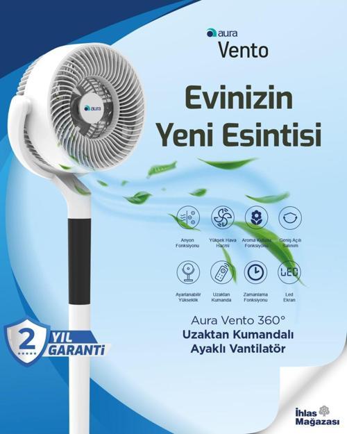 Vento 360° Uzaktan Kumandalı Ayaklı Vantilatör