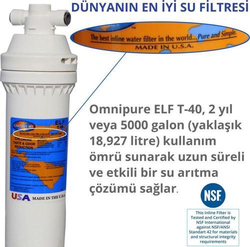 Abd Ürünü T-40 Atık Atmayan Tezgah Altı Direk Musluğa Bağlanabilen Su Arıtma Filtresi