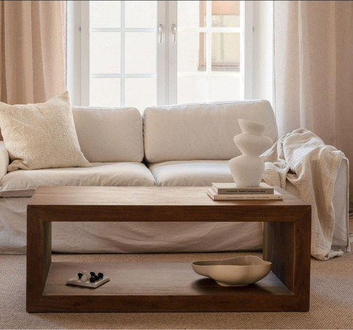 Eriza Wood, Dikdörtgen Modern Orta Sehpa, Ceviz