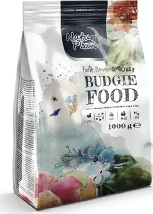Plan Meyve Aromalı Ballı Muhabbet Kuşu Yemi 1000 Gr + Kalsiyum Bloğu (Hediyeli)