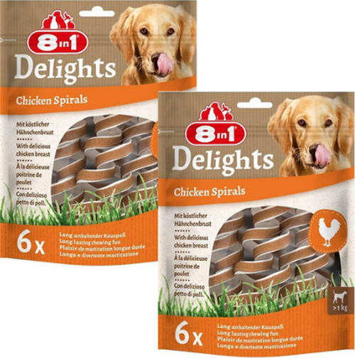 Delights Chicken Spirals Tavuklu Burgu Köpek Ödül Maması 60Gr X 2 Adet