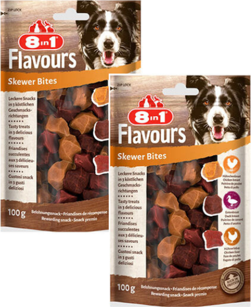 Flavours Skewer Bites Kuşbaşı Dilimli Çiğneme Köpek Ödül Maması 100Gr X 2 Adet