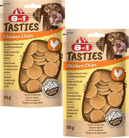 Tasties Chicken Chips Tavuklu Köpek Ödül Maması  85Gr X 2 Adet