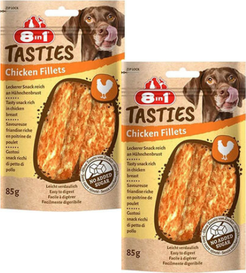 Tasties Chicken Fillets Tavuk Fileto Köpek Ödül Maması  85Gr X 2 Adet
