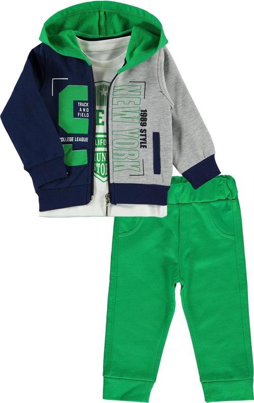 Erkek Bebek 3'lü Takım 6-18 Ay Yeşil