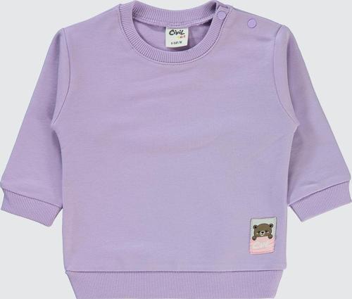 Kız Bebek Sweatshirt 6-18 Ay Lila