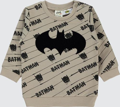 Erkek Bebek Sweatshirt 6-18 Ay Açık Bej