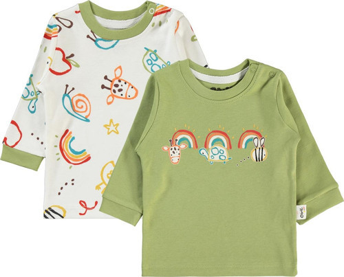 Bebek 2'li Sweatshirt 3-12 Ay Yeşil