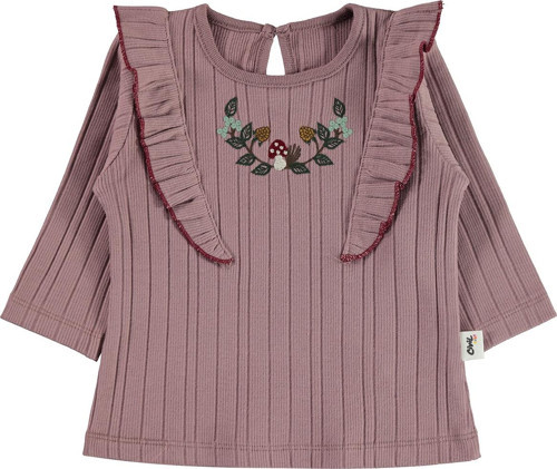 Kız Bebek Sweatshirt 3-18 Ay Gül Kurusu