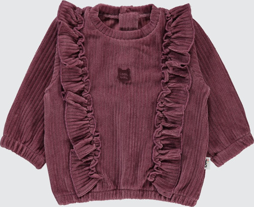 Kız Bebek Sweatshirt 6-18 Ay Gül Kurusu