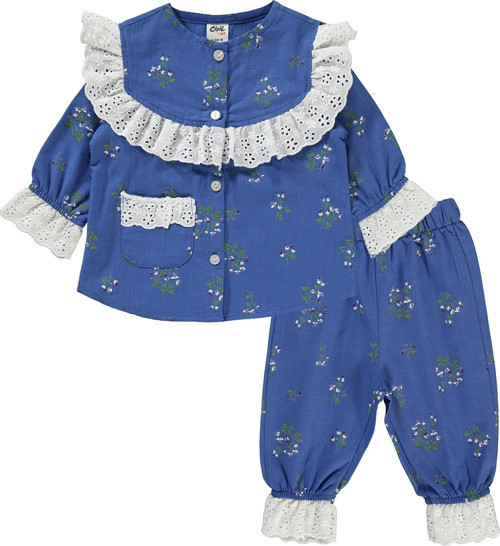 Kız Bebek Takım 6-18 Ay İndigo
