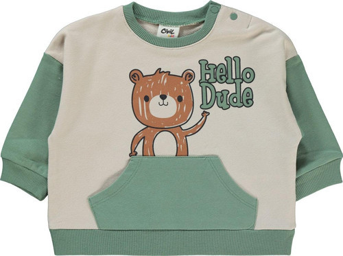 Erkek Bebek Sweatshirt 6-18 Ay Fil Dişi