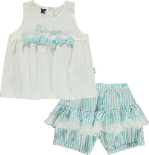 Kız Bebek Şortlu Takım 6-18 Ay Mint Yeşili