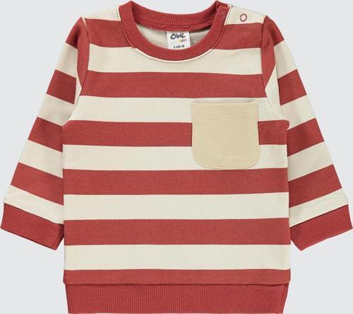Erkek Bebek Sweatshirt 6-18 Ay Kiremit