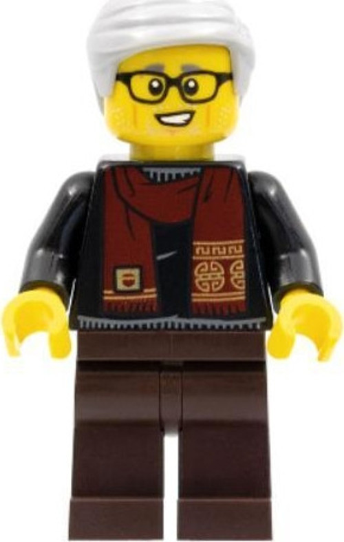 Minifigür Grandfather Black Shirt with Dark Red Scarf hol264