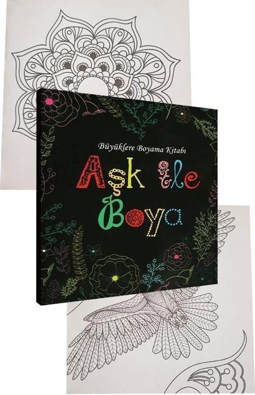 Aşk İle Boya Büyüklere Boyama Kitabı 1 Adet Ema Boyama Kitabı Büyükler İçin Mandala Yaratıcı Boyama