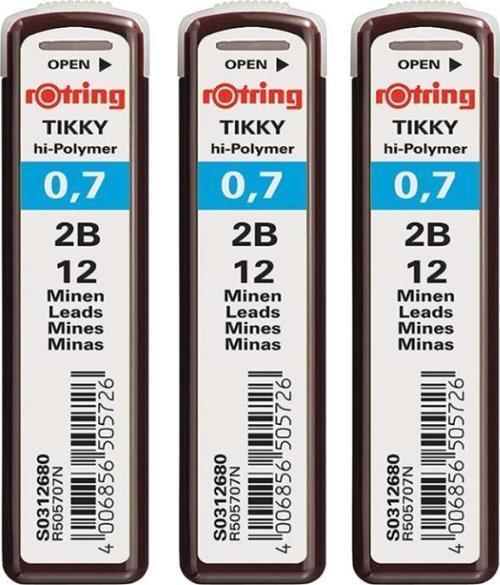 0.7 Mm Uç Min Siyah 3 Adet Rotring Siyah Kalem Uçu 0.7 Mm 3 Adet
