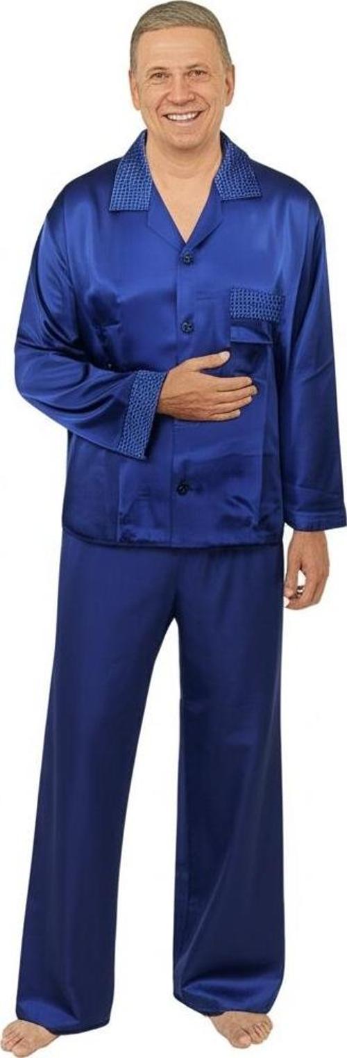 Erkek Pijama Takımı Saten  ve Poplin Kumaş Klasik Model Cepli Rahat Kalıp OPEPT25PIEROMOD88