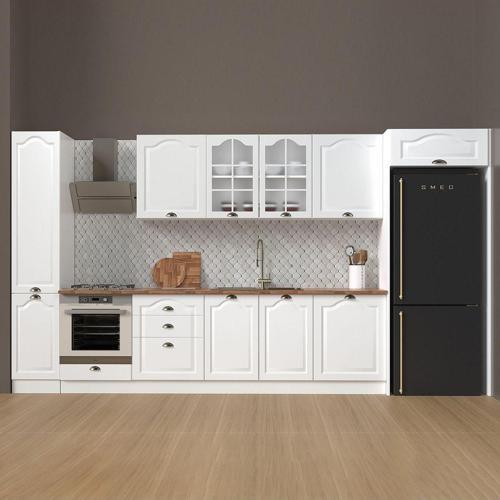 390 cm %100 MDF Greena White Mutfak Dolabı