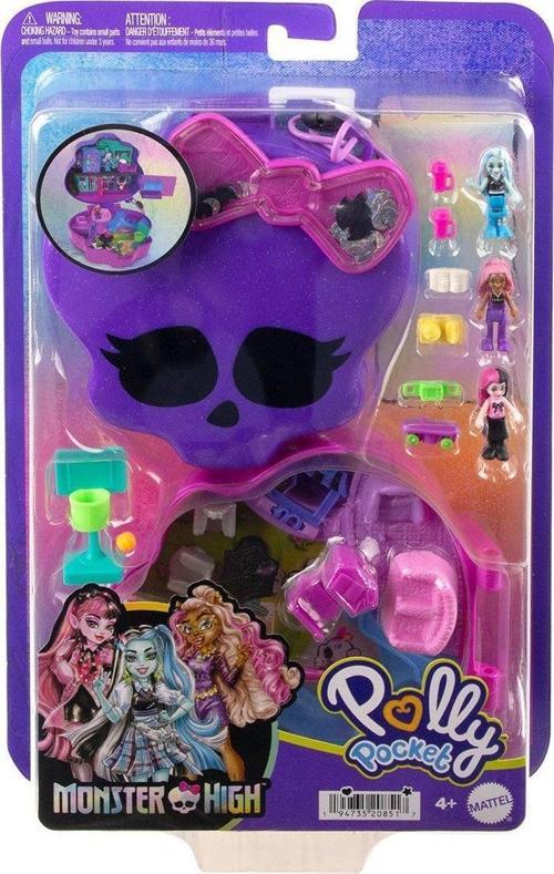 Polly Pocket Monster High Figürlü Kompakt Oyun ve Aksesuar Seti