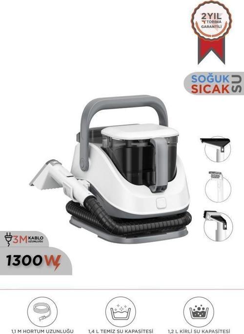 TCC-01 Gri Buharlı Koltuk ve Halı Yıkama Makinesi Leke Çıkartma Makinesi