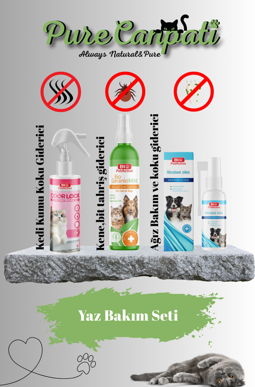 Kedi Koku Giderici/ağız Bakım/cilt Tahriş Bakım Seti