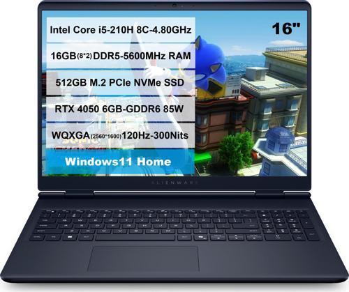 Alienware 16 Aurora Intel Core i5-210H RTX4050 16GB RAM 512GB M.2 SSD 16" 2K WQXGA Windows11 Home AC16250