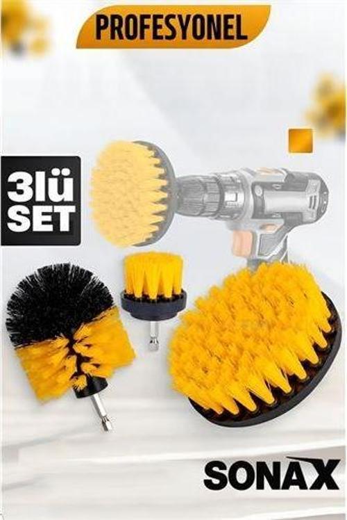 Matkap Fırçası - Matkap Ucuna Takılan Fırça Seti Sonax - Profesyonel Temizlik Fırçaları