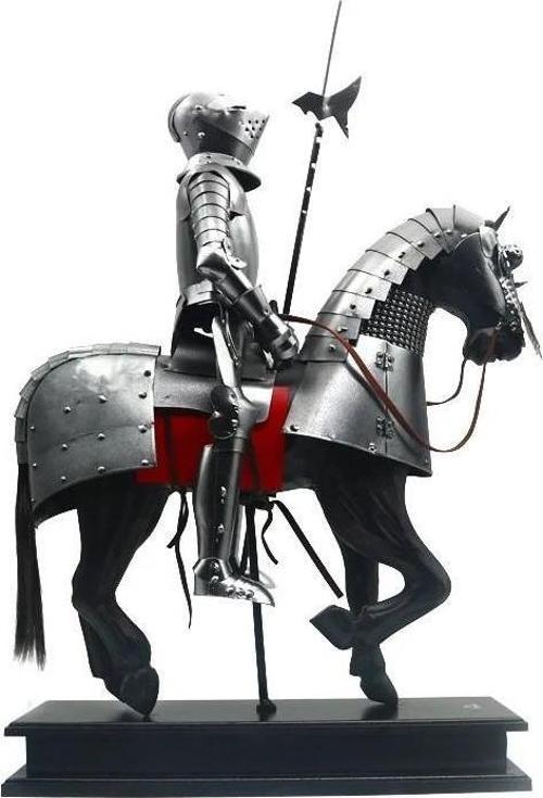 300.S3003 Sterling Iron Knight Atlı Dekoratif Süs