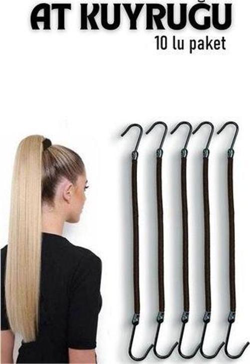 Kancalı At Kuyruğu Lastik Toka 10 ADET