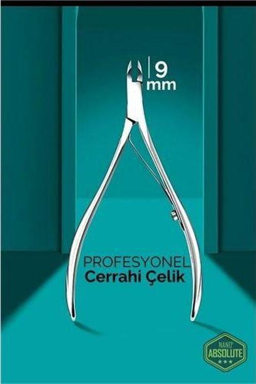 9 mm Manikür Pedikür Makası - Et Makası - Kütikül Temizleyici Pens Profesyonel Cerrahi Çelik