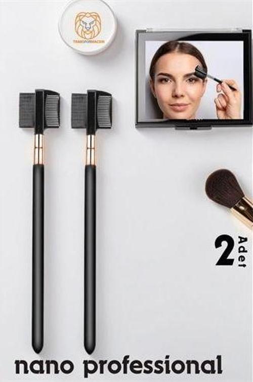 Nano Kaş Fırçası Kirpik Tarağı 2 ADET  Absolute Professional