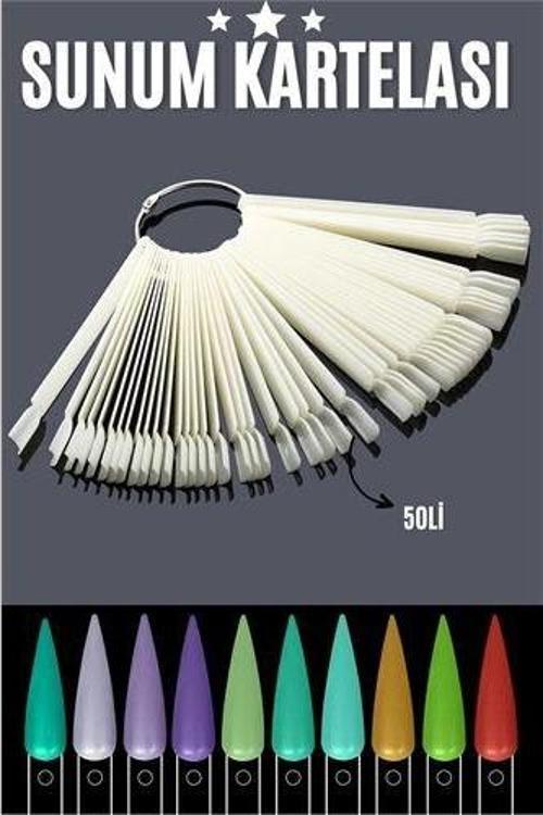 BEYAZ Protez Jel Tırnak Eğitim ve Sunum Kartelası